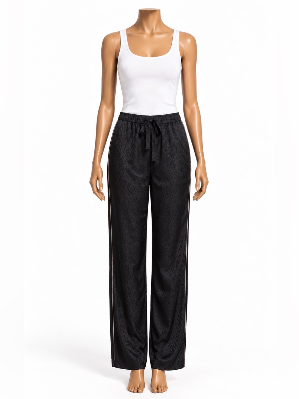 Victoria's Secret Black Maxi Wide-Leg Skirt with Drawstring